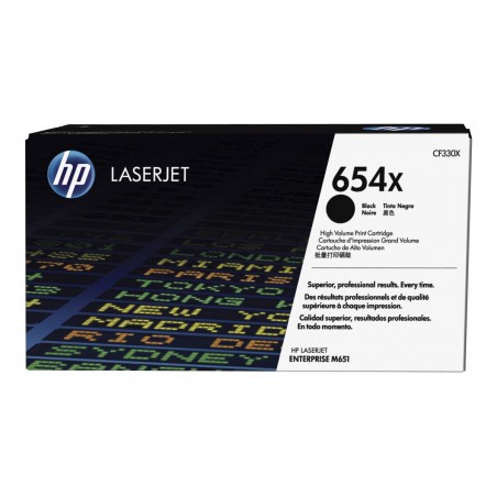 HP 654X - à rendement élevé - noire - original - toner HP 654X - à rendement élevé - noire - original - toner