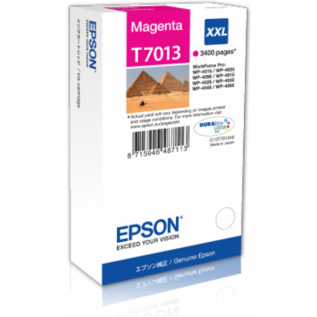 Epson T7013 Pyramide - à rendement élevé - magenta - originale - cartouche d'encre Epson T7013 Pyramide - à rendement élevé - magenta - originale - cartouche d'encre