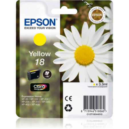 Epson T1804 Paquerette - jaune - originale - cartouche d'encre Epson T1804 Paquerette - jaune - originale - cartouche d'encre