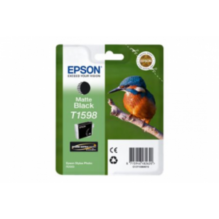 Epson T1598 Martin Pêcheur - noire mat - originale - cartouche d'encre Epson T1598 Martin Pêcheur - noire mat - originale - cartouche d'encre