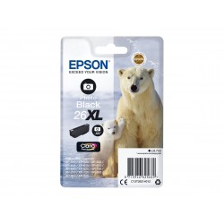 Epson T26XL Ours Polaire - à rendement élevé - noire photo - originale - cartouche d'encre