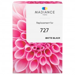 Compatible Haute capacité B3P22A HP 727 Noir mat