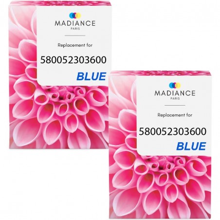 Cartouche d'encre équivalent à Francotyp 580052000000 Pack de 2 Bleu