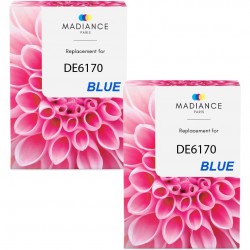 Cartouche d'encre équivalent à Pitney Bowes DE6170 Pack de 2 Bleu