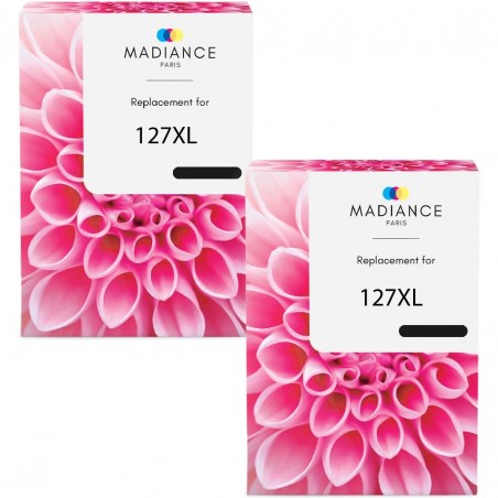 Cartouche d'encre équivalent à Brother LC127XL Pack de 2 Noir