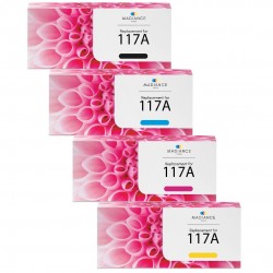 Toner équivalent à HP 117A Pack de 4 4 Couleurs - Avec puce