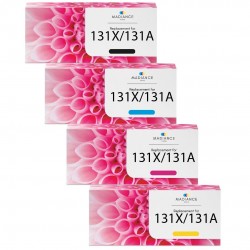 Toner équivalent à HP 131X/131A Pack de 4 4 Couleurs
