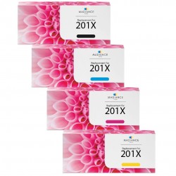 Toner équivalent à HP 201X Pack de 4 4 Couleurs