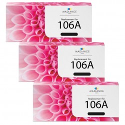 Toner équivalent à HP 106A Pack de 3 Noir