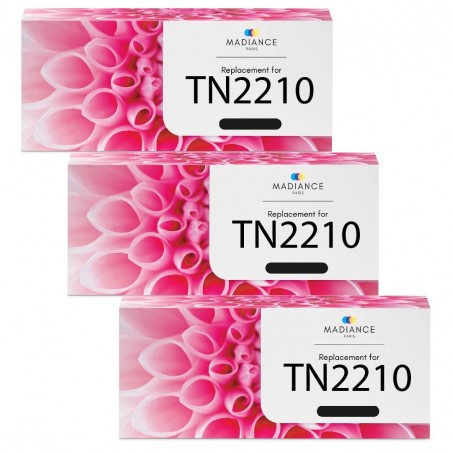 Toner équivalent à Brother TN2210 Pack de 3 Noir Toner équivalent à Brother TN2210 Pack de 3 Noir