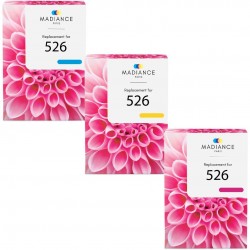 Cartouche d'encre équivalent à Canon Multipack CLI 526 C / CLI 526 M / CLI 526 Y Pack de 3 Cyan, magenta, jaune