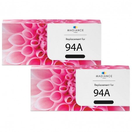 Toner équivalent à HP 94A Pack de 2 Noir Toner équivalent à HP 94A Pack de 2 Noir