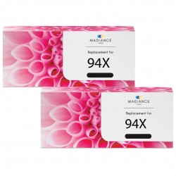 Toner équivalent à HP 94X Pack de 2 Noir