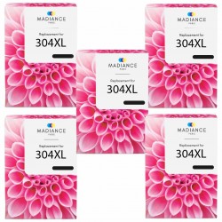Pack de 5 HP 304XL cartouches d'encre compatibles