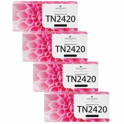 Pack de 4 toners compatibles TN2420 Brother