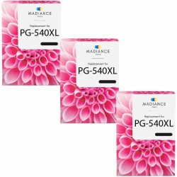 Pack de 3 Canon PG-540XL CL-541XL cartouches d'encre compatibles