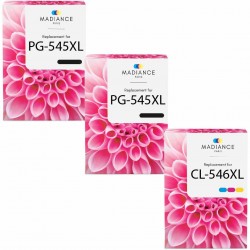 Pack de 3 Canon PG-545XL CL-546XL cartouches d'encre compatibles