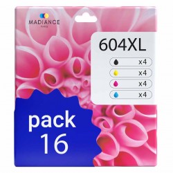 Pack de 16 Epson 604XL cartouches d'encre compatibles