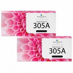 Pack de 2 cartouches compatibles HP 410A 