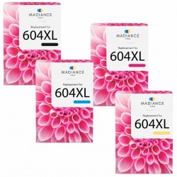 Pack de 4 cartouches compatibles 604XL Epson Noir, Jaune, Cyan, Magenta 