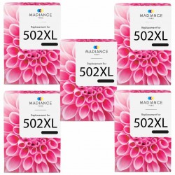 Pack de 5 encres C13T02W14010 502XL compatibles Epson 