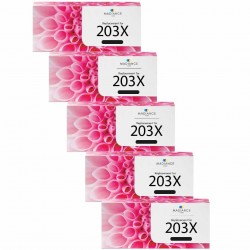 Pack de 5 cartouches de toner compatible 203X CF540X 