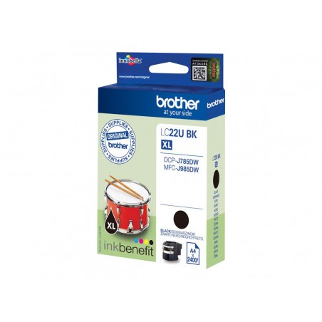 Brother LC22U - à rendement élevé - noire - originale - cartouche d'encre Brother LC22U - à rendement élevé - noire - originale - cartouche d'encre